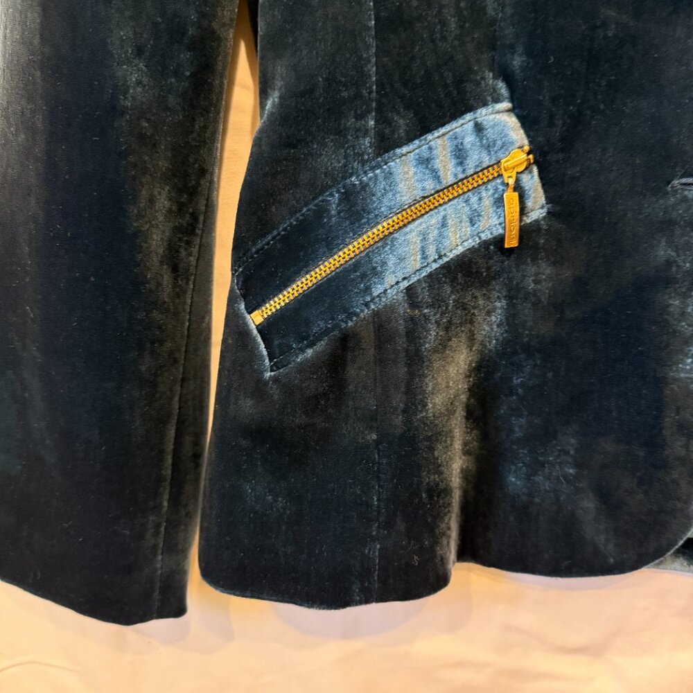 Apriori Velvet Blazer Navy Size 10 - Picture 3 of 7